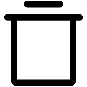 Trash Simple Icon from Phosphor Regular Set