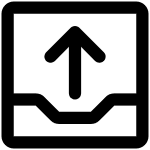 Tray Arrow Up Icon from Phosphor Regular Set