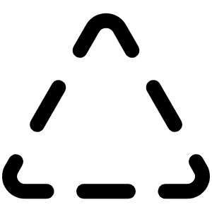 Triangle Dashed Icon from Phosphor Regular Set