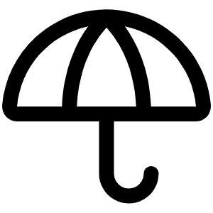 Umbrella Icon from Phosphor Regular Set
