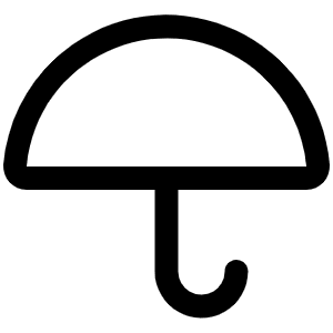 Umbrella Simple Icon from Phosphor Regular Set