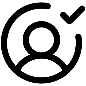 User Circle Check Icon from Phosphor Regular Set