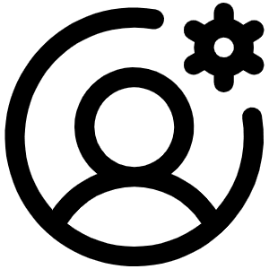 User Circle Gear Icon from Phosphor Regular Set