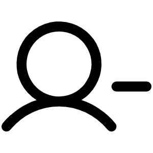 User Minus Icon from Phosphor Regular Set