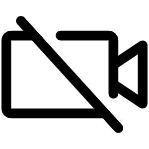 Video Camera Slash Icon from Phosphor Regular Set