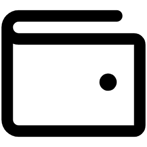 Wallet Icon from Phosphor Regular Set