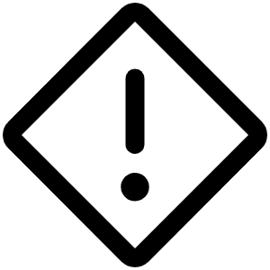 Warning Diamond Icon from Phosphor Regular Set