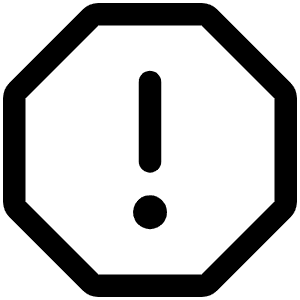Warning Octagon Icon from Phosphor Regular Set