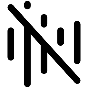 Waveform Slash Icon from Phosphor Regular Set