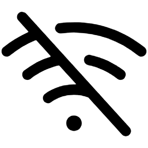 Wifi Slash Icon from Phosphor Regular Set
