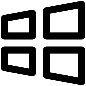 Windows Logo Icon from Phosphor Regular Set