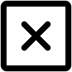 X Square Icon from Phosphor Regular Set