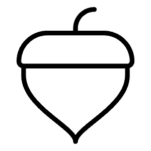 Acorn Thin Icon from Phosphor Thin Set