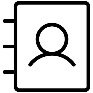 Address Book Thin Icon from Phosphor Thin Set