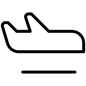 Airplane In Flight Thin Icon from Phosphor Thin Set