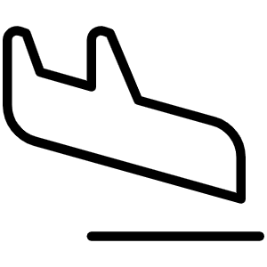 Airplane Landing Thin Icon from Phosphor Thin Set