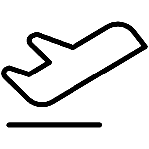 Airplane Takeoff Thin Icon from Phosphor Thin Set