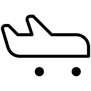 Airplane Taxiing Thin Icon from Phosphor Thin Set