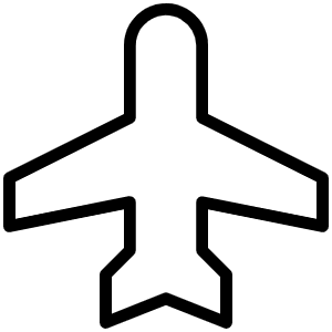 Airplane Thin Icon from Phosphor Thin Set