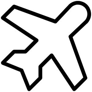 Airplane Tilt Thin Icon from Phosphor Thin Set