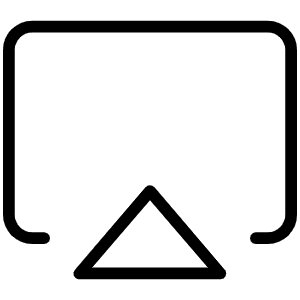 Airplay Thin Icon from Phosphor Thin Set