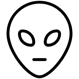 Alien Thin Icon from Phosphor Thin Set