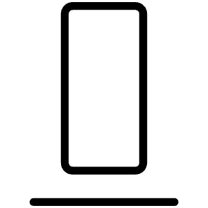 Align Bottom Simple Thin Icon from Phosphor Thin Set