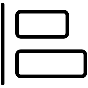 Align Left Thin Icon from Phosphor Thin Set