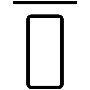 Align Top Simple Thin Icon from Phosphor Thin Set