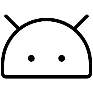 Android Logo Thin Icon from Phosphor Thin Set