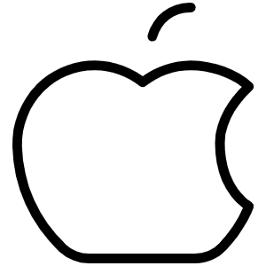 Apple Logo Thin Icon from Phosphor Thin Set