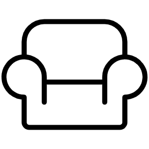 Armchair Thin Icon from Phosphor Thin Set