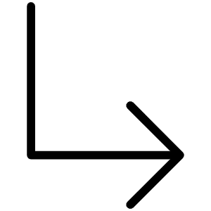 Arrow Elbow Down Right Thin Icon from Phosphor Thin Set