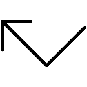 Arrow Elbow Left Thin Icon from Phosphor Thin Set