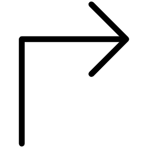 Arrow Elbow Up Right Thin Icon from Phosphor Thin Set