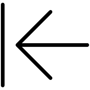 Arrow Line Left Thin Icon from Phosphor Thin Set