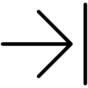 Arrow Line Right Thin Icon from Phosphor Thin Set