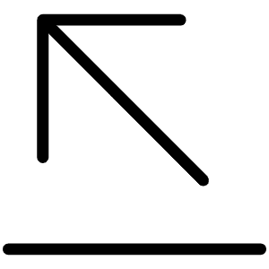 Arrow Line Up Left Thin Icon from Phosphor Thin Set