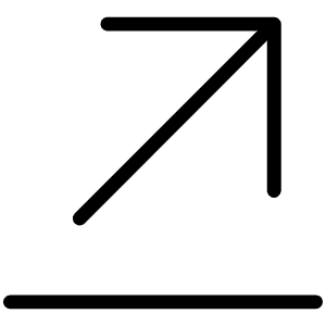 Arrow Line Up Right Thin Icon from Phosphor Thin Set