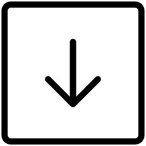 Arrow Square Down Thin Icon from Phosphor Thin Set