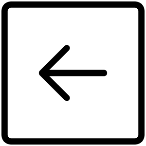 Arrow Square Left Thin Icon from Phosphor Thin Set