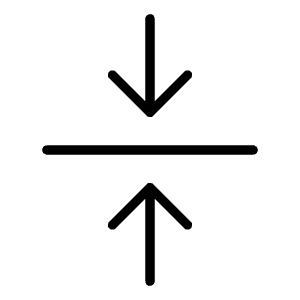 Arrows In Line Vertical Thin Icon from Phosphor Thin Set