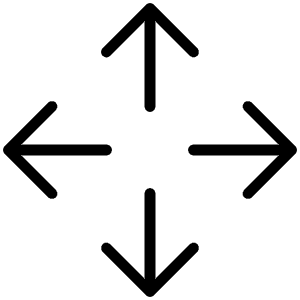 Arrows Out Cardinal Thin Icon from Phosphor Thin Set