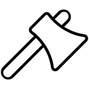 Axe Thin Icon from Phosphor Thin Set