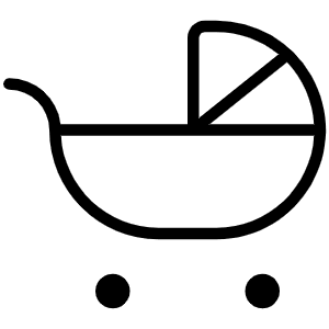 Baby Carriage Thin Icon from Phosphor Thin Set