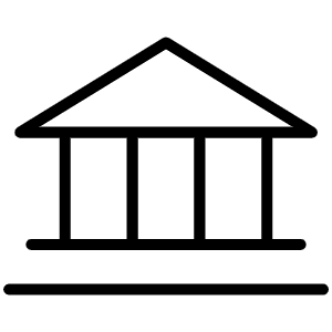 Bank Thin Icon from Phosphor Thin Set