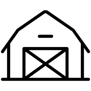 Barn Thin Icon from Phosphor Thin Set