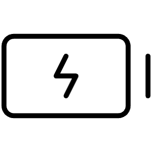 Battery Charging Thin Icon from Phosphor Thin Set