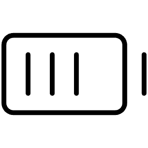 Battery High Thin Icon from Phosphor Thin Set