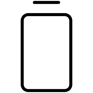 Battery Vertical Empty Thin Icon from Phosphor Thin Set